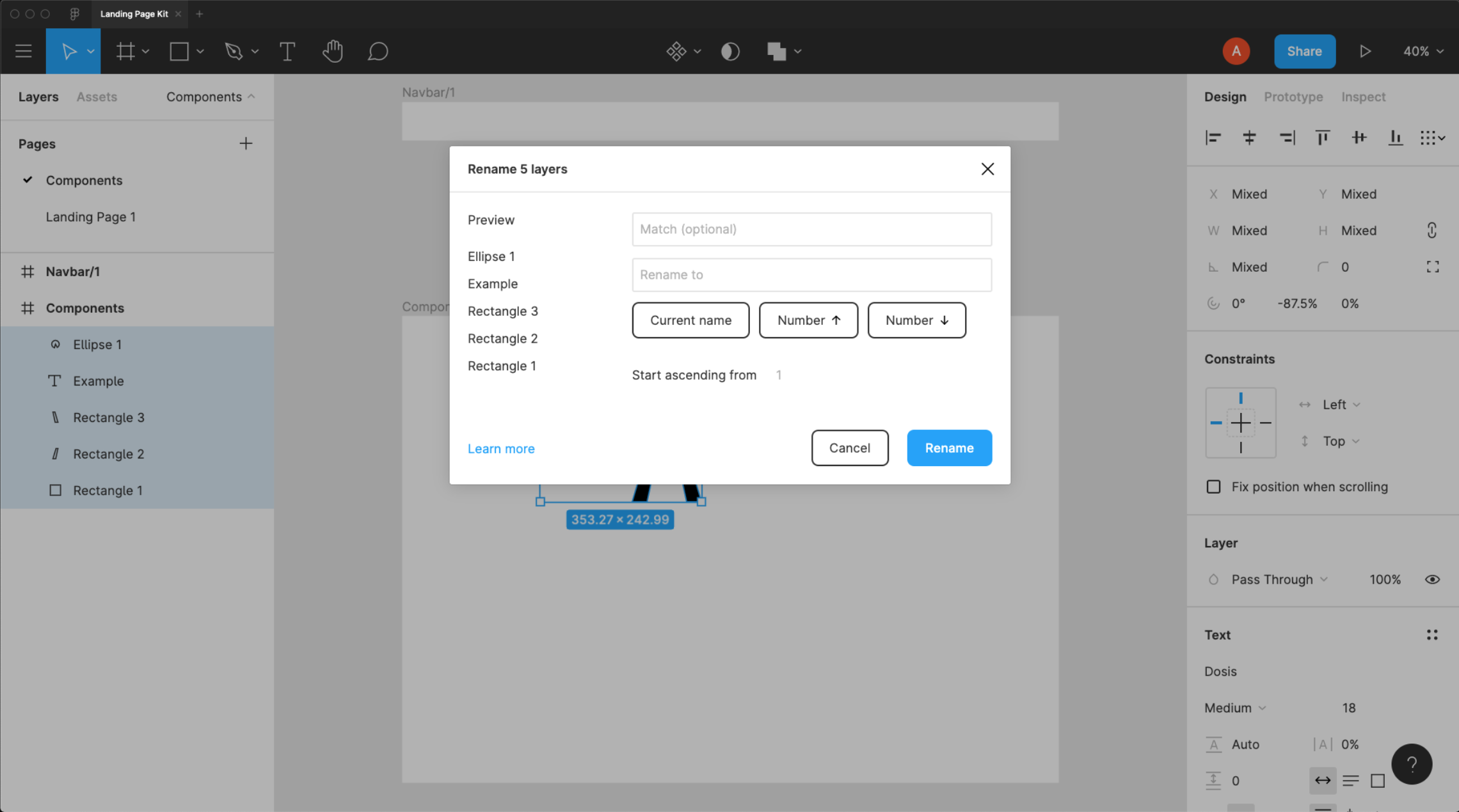 Figma Multiple Rename